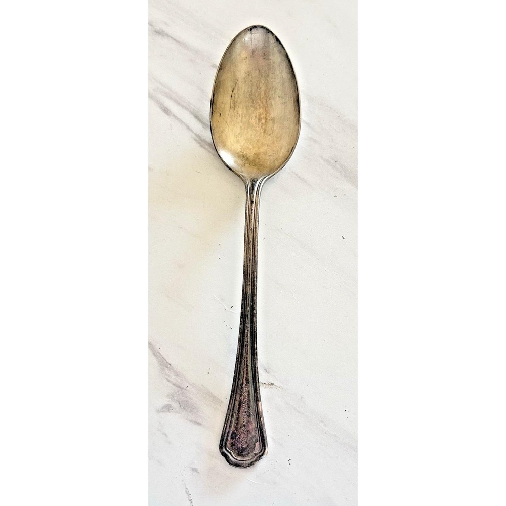 Vintage Sheraton Hotel Reed & Barton Triplex Serving Spoon 7 1/4" Silver Plate A